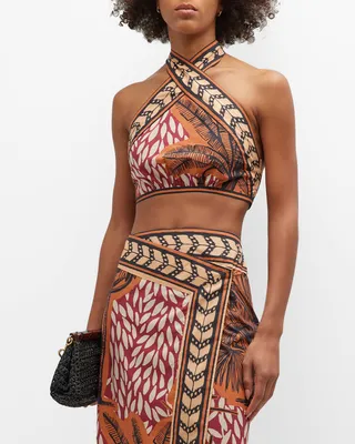 Yoruba Halter Crop Top