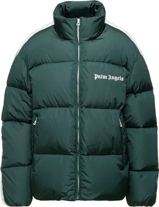 Palm Angels Logo Printed Track Down Jacket