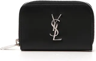 Logo Plaque Zipped Purse