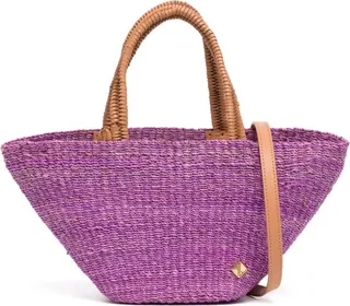 Logo-Plaque Interwoven Tote Bag