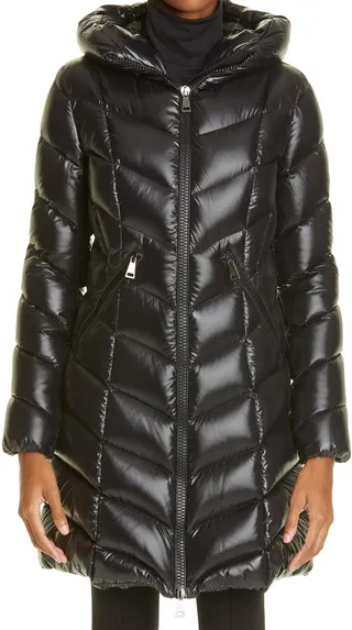 Marus Quilted 750 Fill Power Down Hooded Puffer Coat