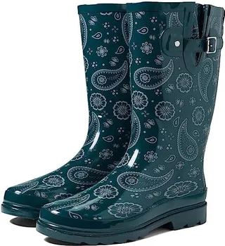 Western Chief Printed Tall Rain Boot (Navy 1) Women's Rain Boots