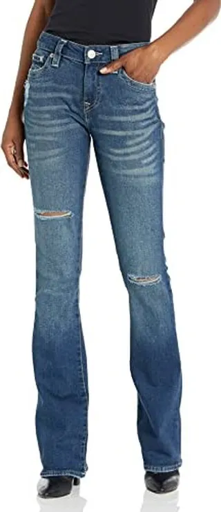 True Religion womens Becca Mid Rise Bootcut Jeans