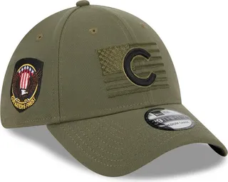 Men's New Era Green Chicago Cubs 2023 Armed Forces Day 39THIRTY Flex Hat