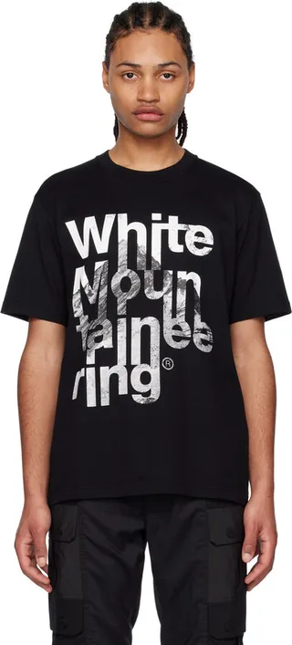 White Mountaineering®︎ Black Printed T-Shirt
