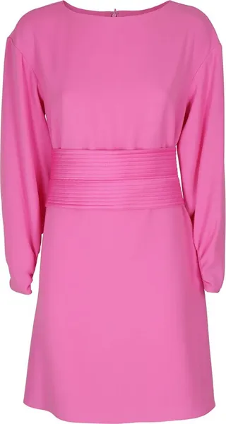 Emporio Armani Belted Long-Sleeved Mini Dress