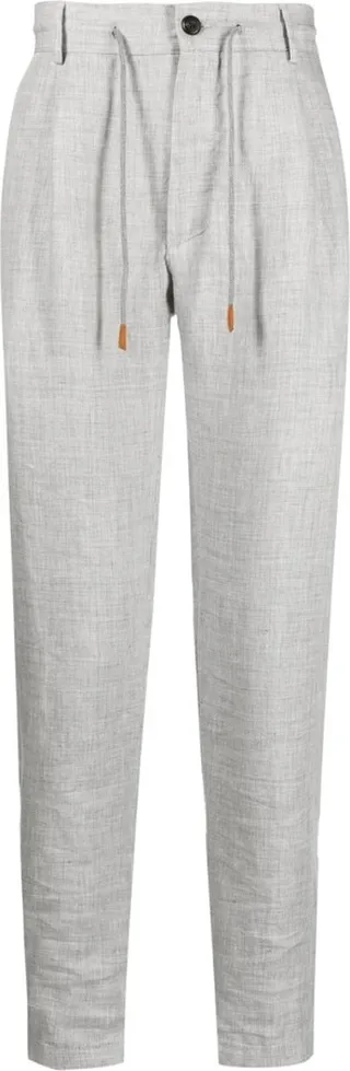 Tapered-Leg Cropped Trousers