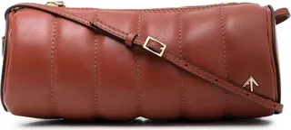 MANU ATELIER- Padded Cylinder Leather Shoulder Bag
