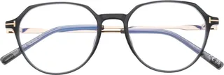 T-logo round-frame glasses