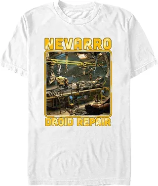 Men's Star Wars: The Mandalorian Nevarro Droid Repair T-Shirt - White - X Large