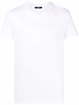 logo-embossed sleeves T-shirt