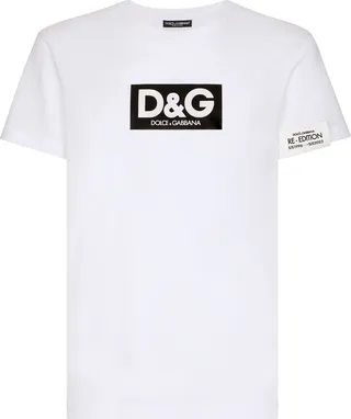 White Logo Print T-Shirt