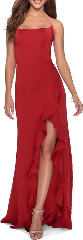 Flutter Slit Trumpet Gown