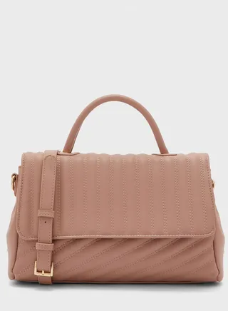 Flap Over Quilted Crossbody