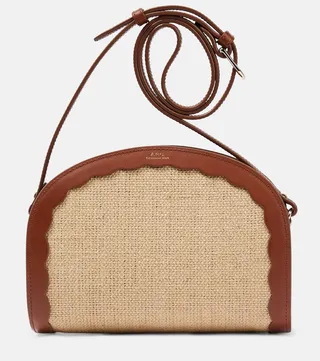 Demi-Lune jute shoulder bag