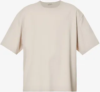 Mens Cement Eternal Crewneck Relaxed-fit Wool-blend T-shirt