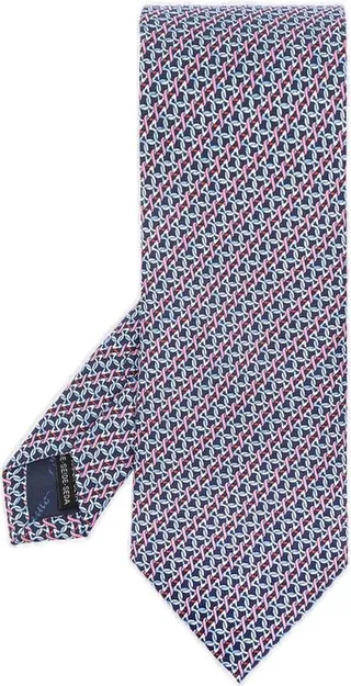 Salvatore Ferragamo Gancini-Printed Pointed Tip Tie