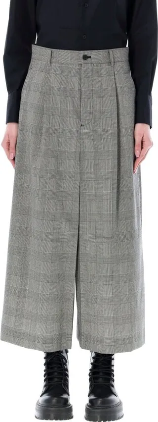 Comme des Garçons Noir Kei Ninomiya Checked Cropped Trousers