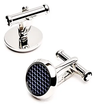 Montblanc Lacquer Inlay Round Cufflinks