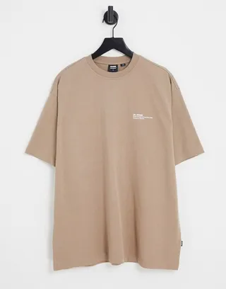 Dr Denim Tatum relaxed fit T-shirt in tan
