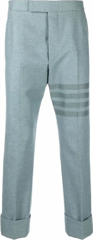 4-Bar stripe cropped trousers