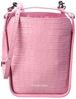 Balenciaga Tool 2.0 Xs North-South Croc-Embossed Leather Tote