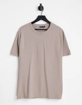 ASOS DESIGN relaxed fit heavyweight t-shirt in light brown