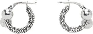 Bottega Veneta Silver Intreccio Earrings