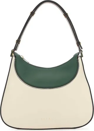 Marni Milano Logo Printed Colour-Block Small Shoulder Bag