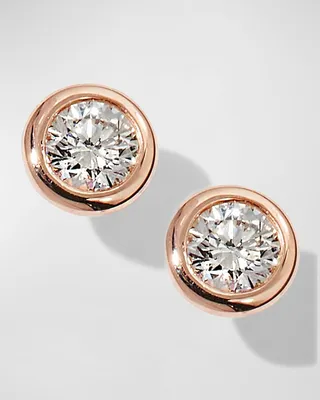 18k Gold Diamond Stud Earrings