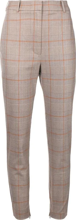 Checkered High Waisted Trousers