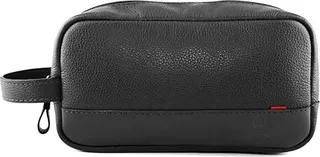 MARC JOSEPH NEW YORK Travel Accessory Bag (Black Grainy Calf) Handbags