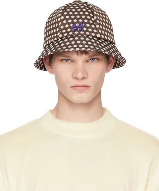 NEEDLES Brown Polka Dot Bucket Hat