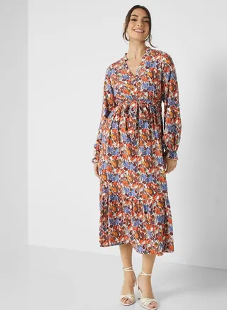 Printed Wrap Dress