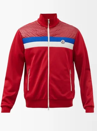 Logo-patch Panelled-jersey Track Top
