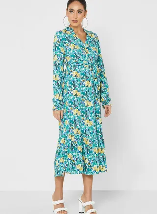Printed Wrap Dress