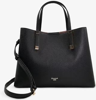 Womens Black-synthetic Recycled Dorrie Logo Recycled Faux-leather Tote bag