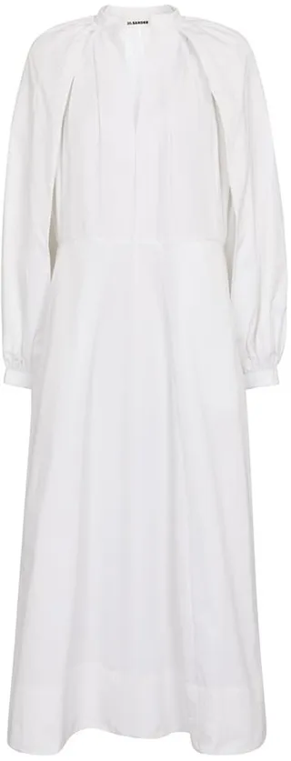 Cotton poplin midi dress