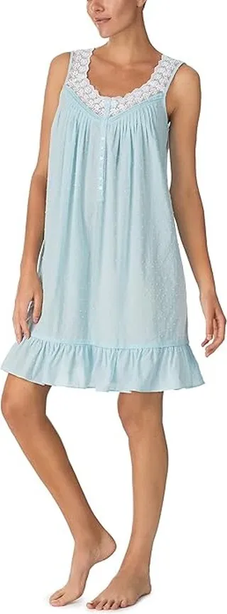 Eileen West Sleeveless Chemise (Aqua) Women's Pajama