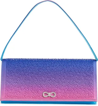 Crystal Bow Leather Handbag