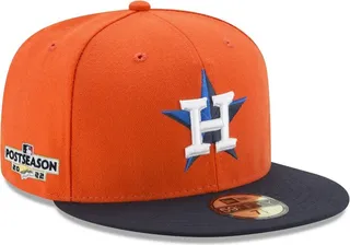 Men's New Era Orange Houston Astros 2022 Postseason Side Patch 59FIFTY Fitted Hat