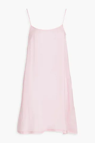 Twill mini slip dress