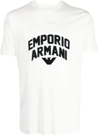 textured debossed-logo T-shirt