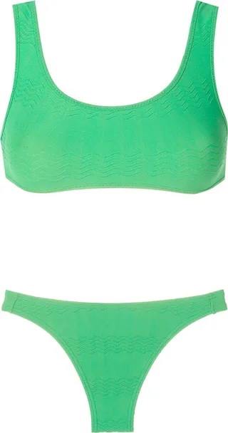 Wave-Stitch Non-Wired Bikini Set