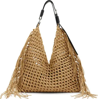 Sabine Fringe Macramé Tote Bag