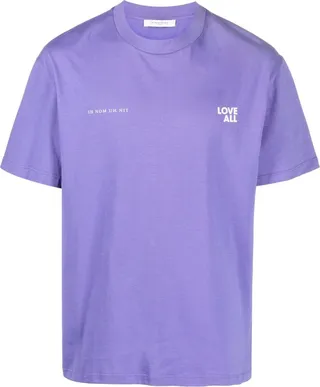 slogan-print cotton T-shirt