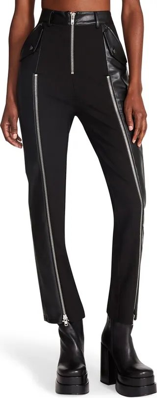 Carson High Waist Faux Leather Pants