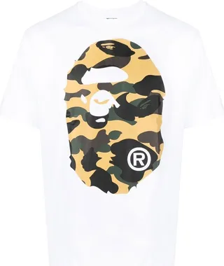 camouflage-print logo T-shirt