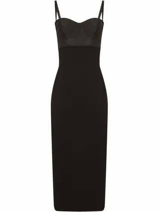 Cut-Out Bustier Midi-Dress