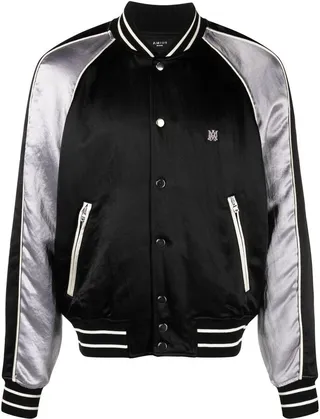 Embroidered-Logo Bomber Jacket